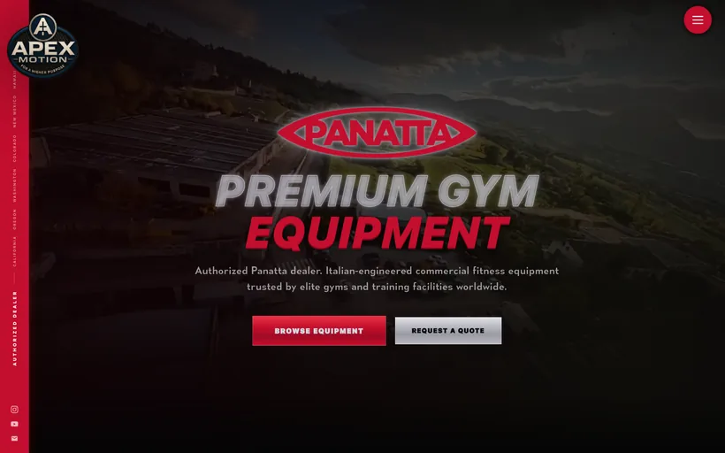 Apex Motion USA website screenshot
