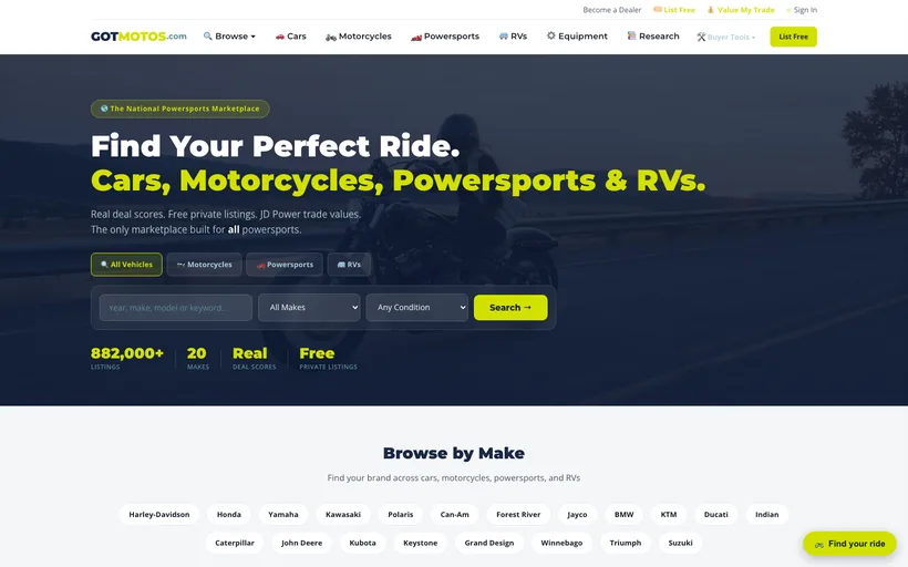 GotMotos website screenshot
