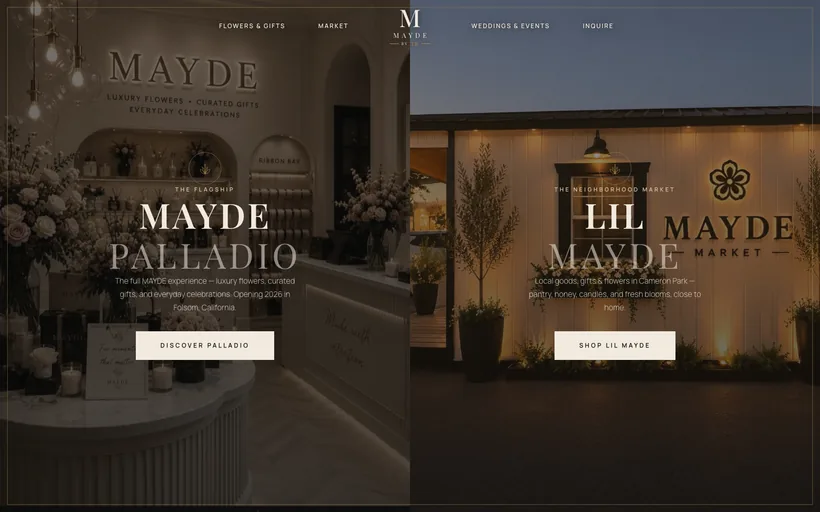 MAYDE website screenshot