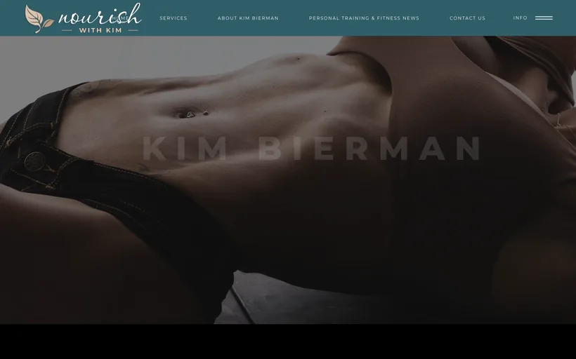 Nourish with Kim website screenshot