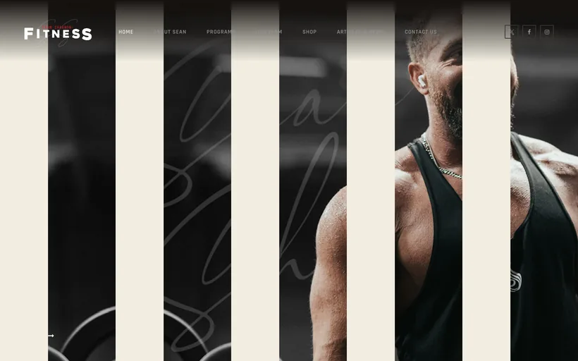 Sean Shannon Fitness website screenshot