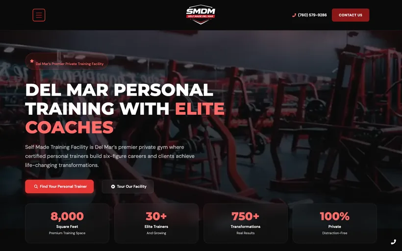 Self Made Del Mar website screenshot