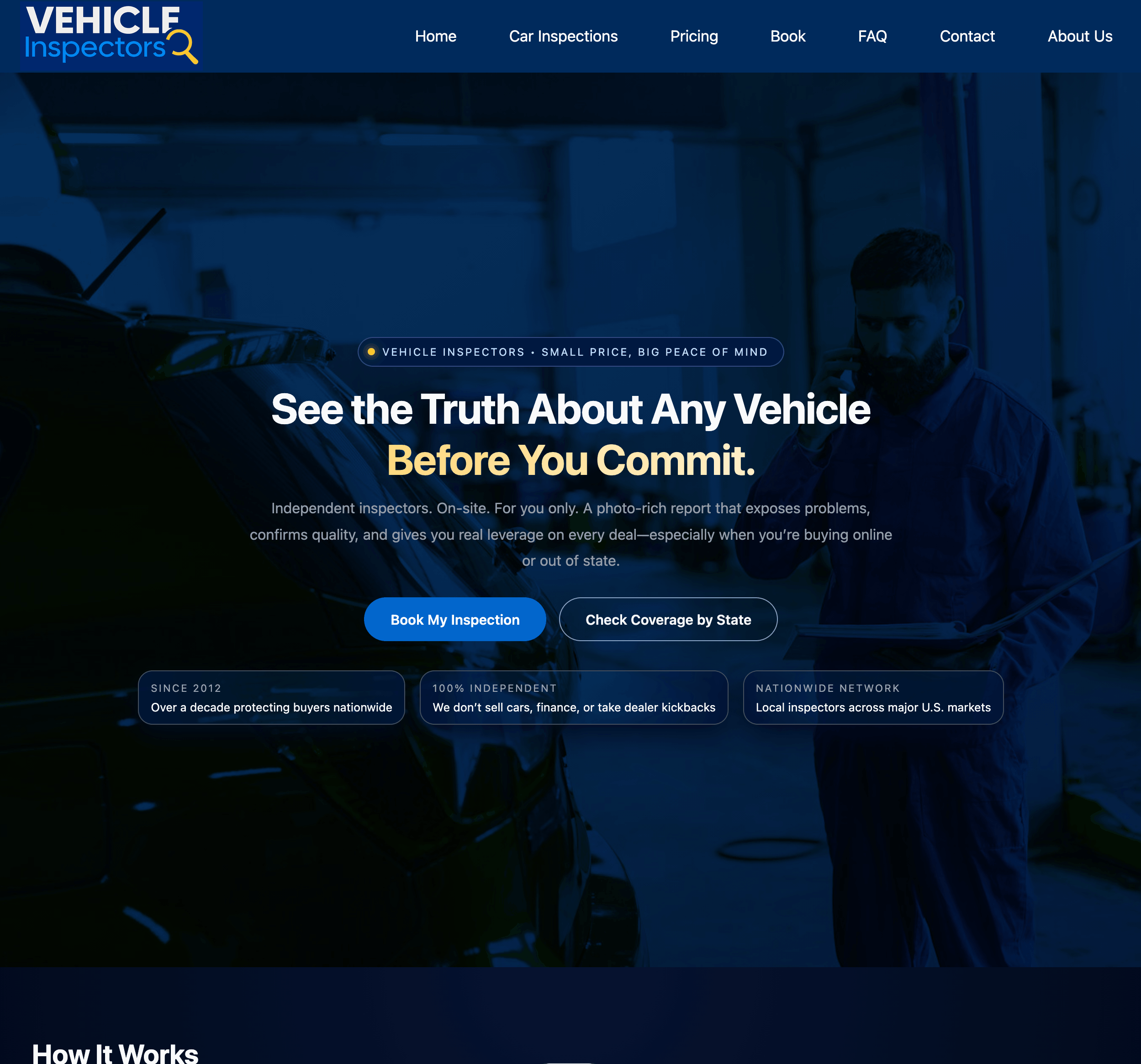 Vehicle Inspectors website